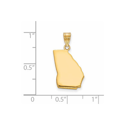 14K Gelbgold 14ky Georgia State Anhänger