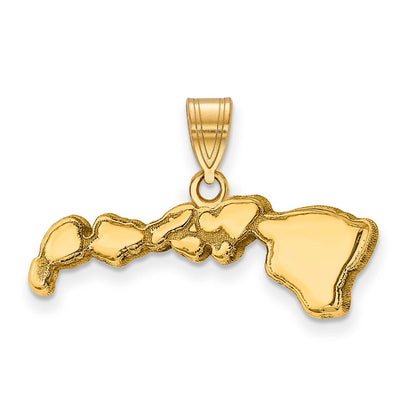 14K Gelbgold 14ky Hawaii State Anhänger