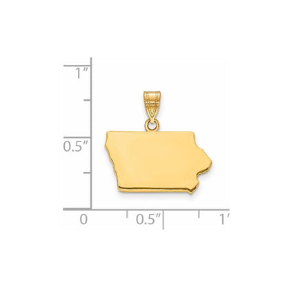 14K Gelbgold 14ky Iowa State Anhänger