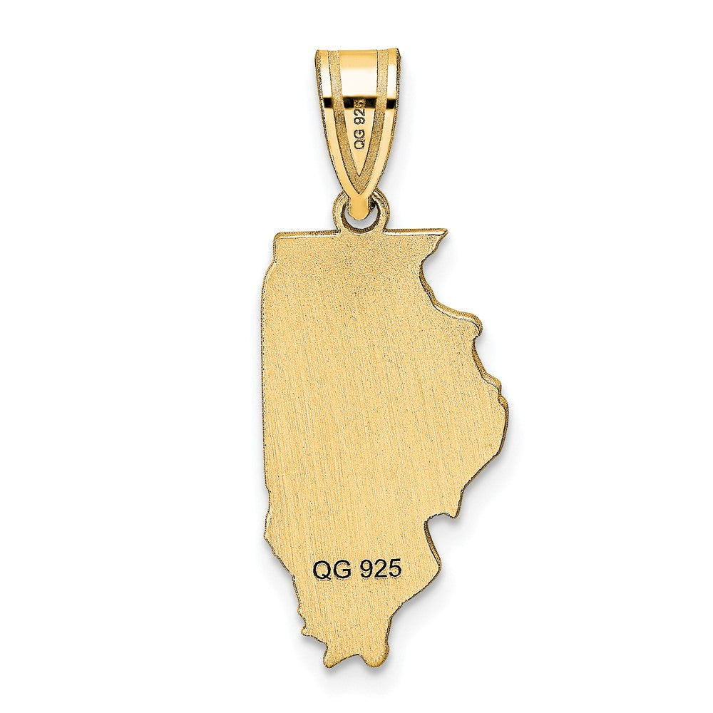 14K Gelbgold 14ky Illinois State Anhänger