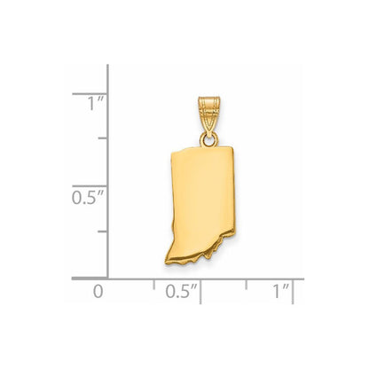 14K Gelbgold 14ky Indiana State Anhänger