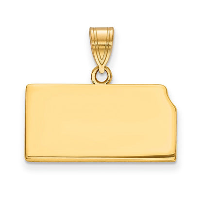 14K Gelbgold 14ky Kansas State Anhänger