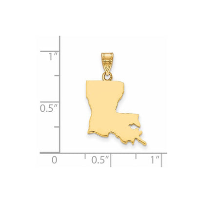 14K Gelbgold 14ky Louisiana State Anhänger