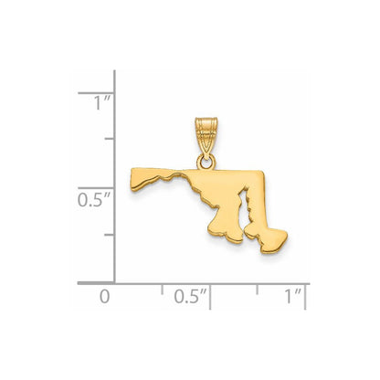 14K Gelbgold 14ky Maryland State Anhänger