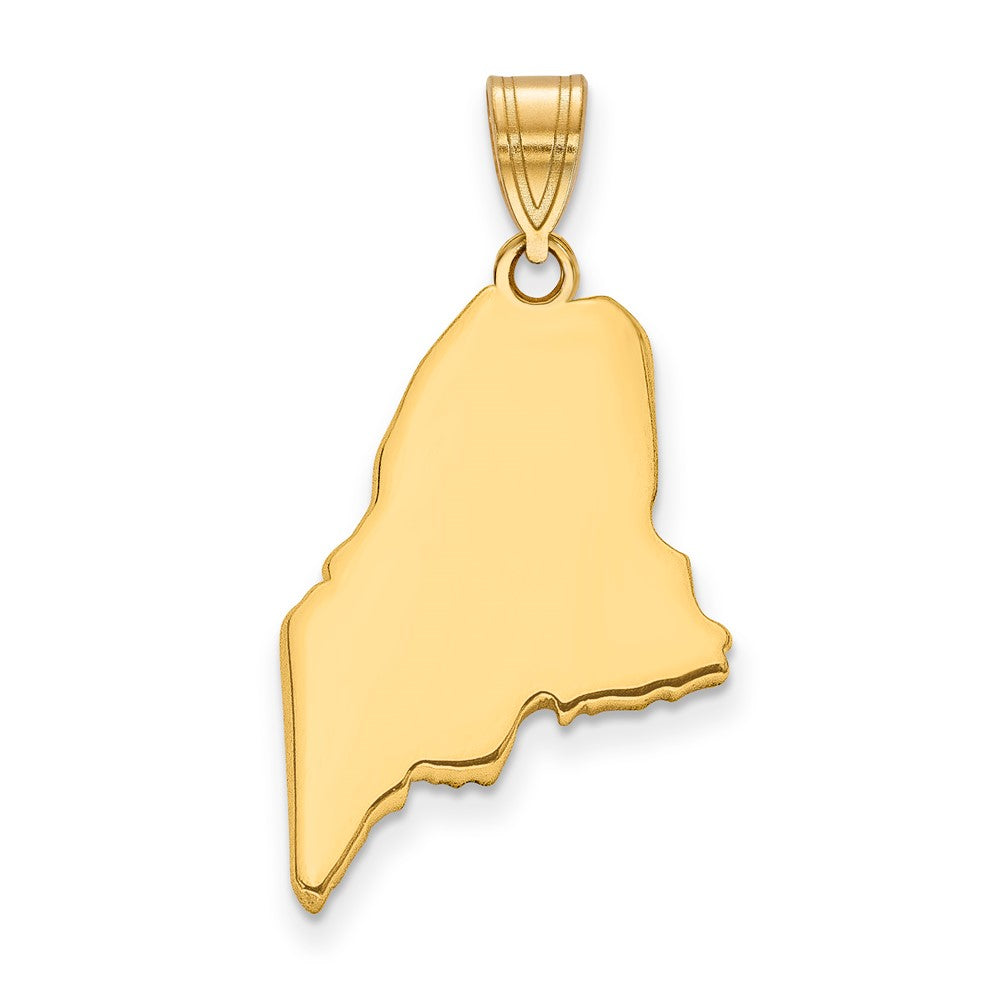 14K Gelbgold 14ky Maine State Anhänger