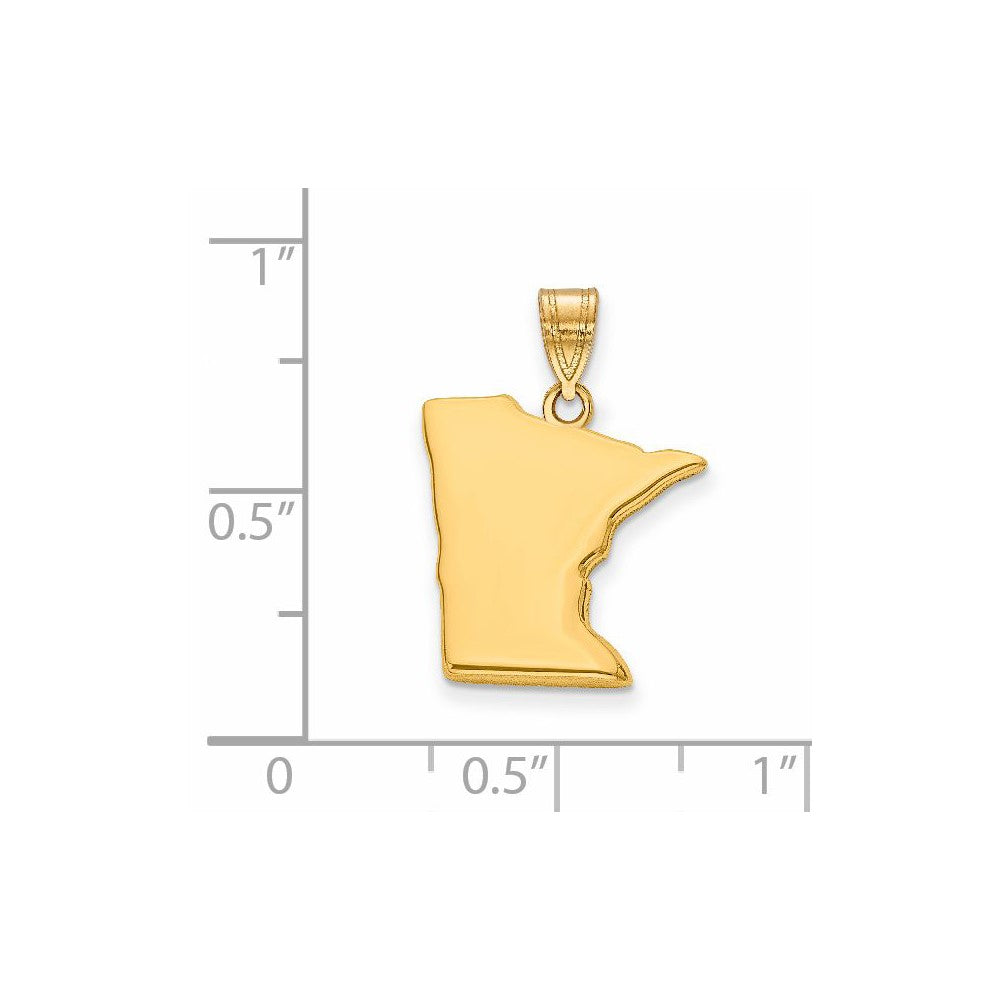 14K Gelbgold 14ky Minnesota State Anhänger