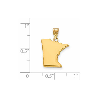 14K Gelbgold 14ky Minnesota State Anhänger