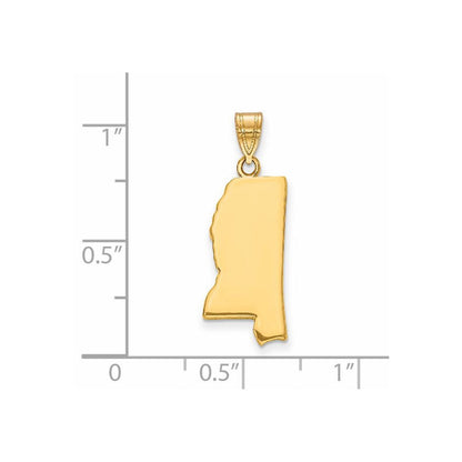 14K Gelbgold 14ky Mississippi State Anhänger