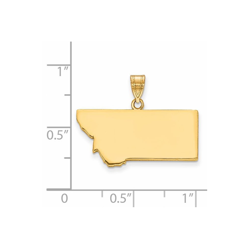 14K Gelbgold 14ky Montana State Anhänger