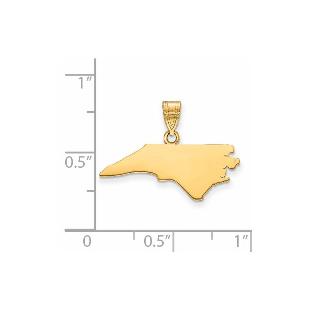 14K Gelbgold 14ky North Carolina State Anhänger