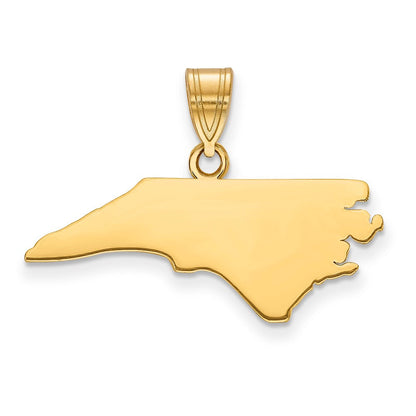 14K Gelbgold 14ky North Carolina State Anhänger