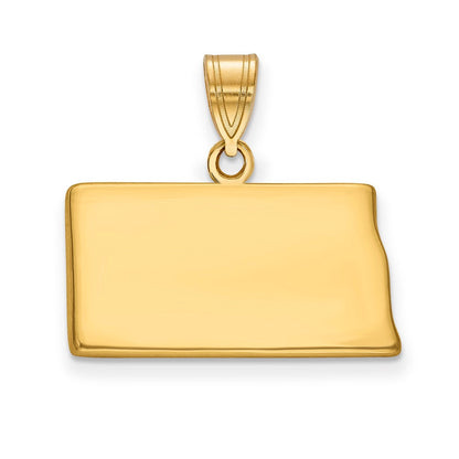 14K Gelbgold 14ky North Dakota State Anhänger