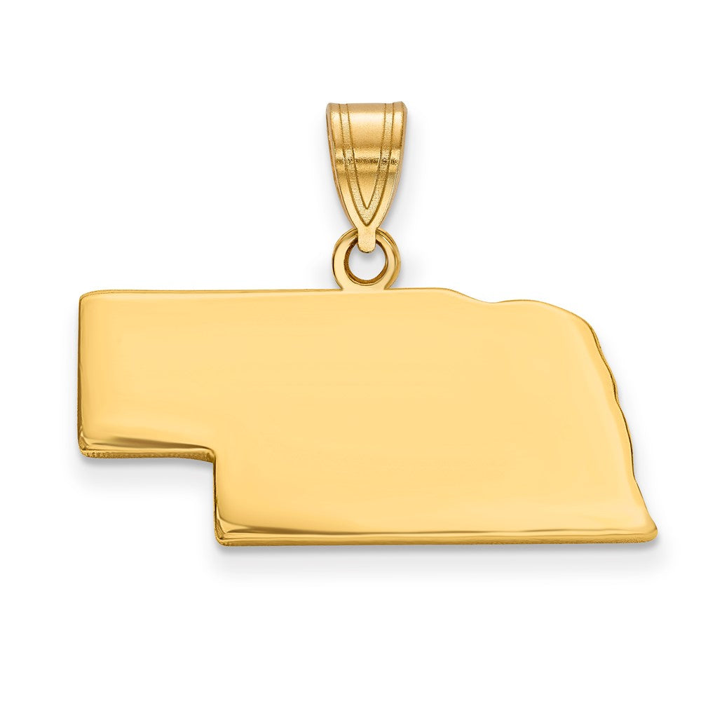 14K Gelbgold 14ky Nebraska State Anhänger