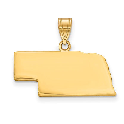 14K Gelbgold 14ky Nebraska State Anhänger