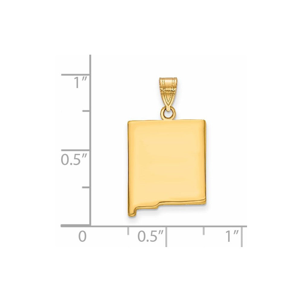 14K Gelbgold 14ky New Mexico State Anhänger