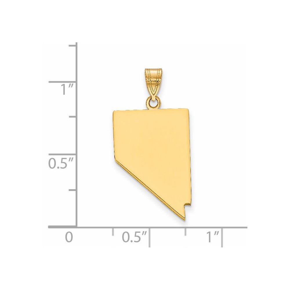 14K Gelbgold 14ky Nevada State Anhänger