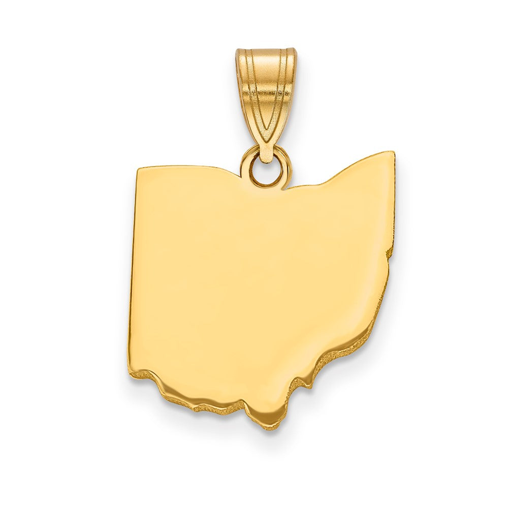 14K Gelbgold 14ky Ohio State Anhänger