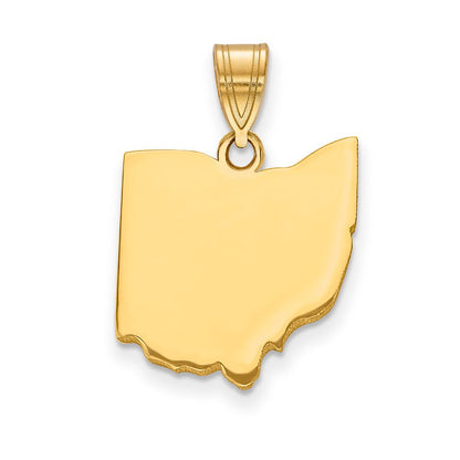 14K Gelbgold 14ky Ohio State Anhänger