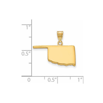 14K Gelbgold 14ky Oklahoma State Anhänger
