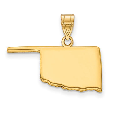14K Gelbgold 14ky Oklahoma State Anhänger