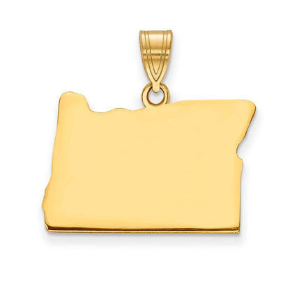 14K Gelbgold 14ky Oregon State Anhänger