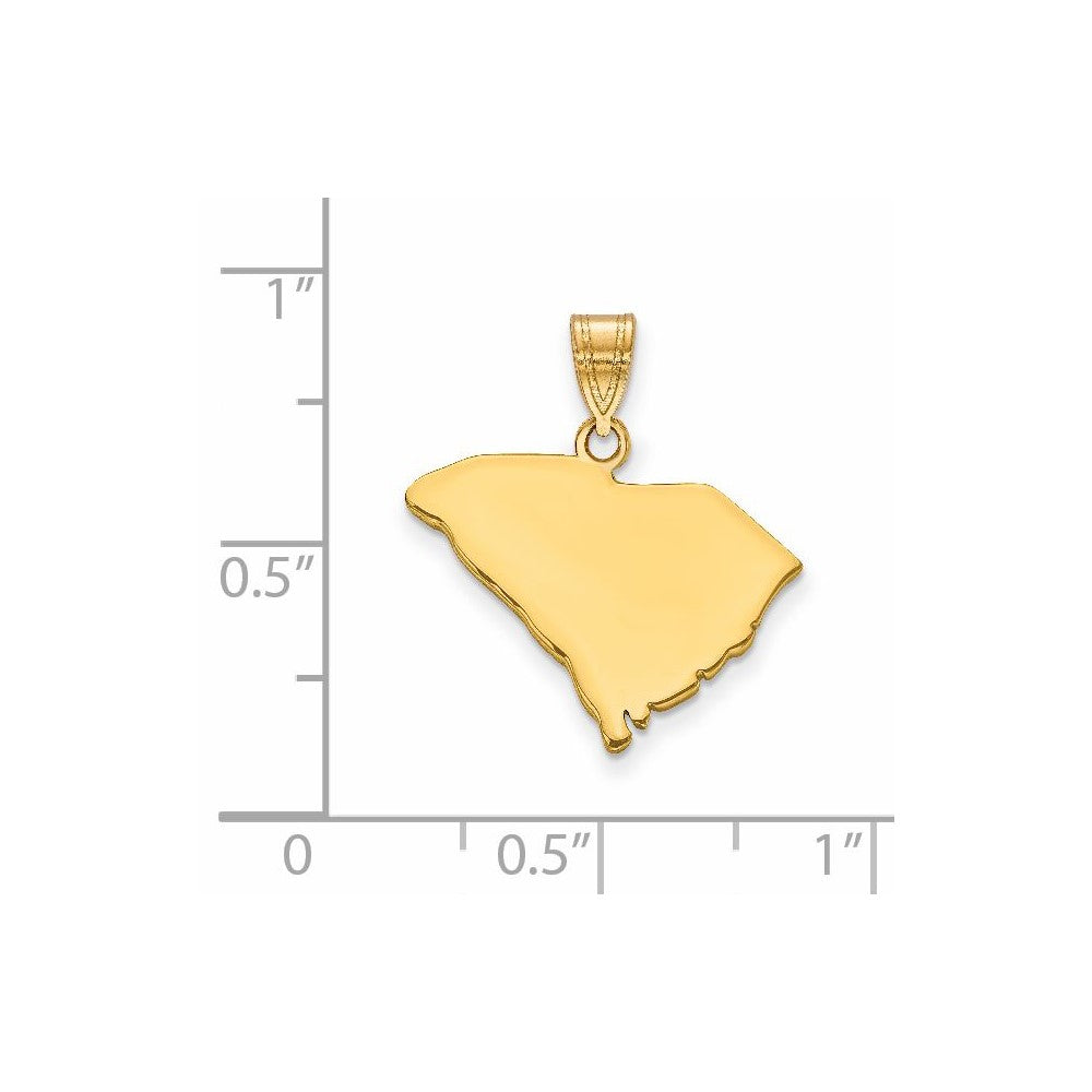 14K Gelbgold 14ky South Carolina State Anhänger