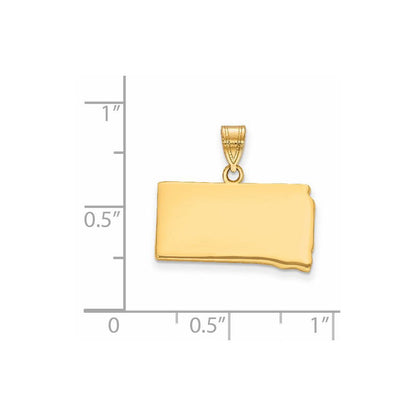 14K Gelbgold 14ky South Dakota State Anhänger