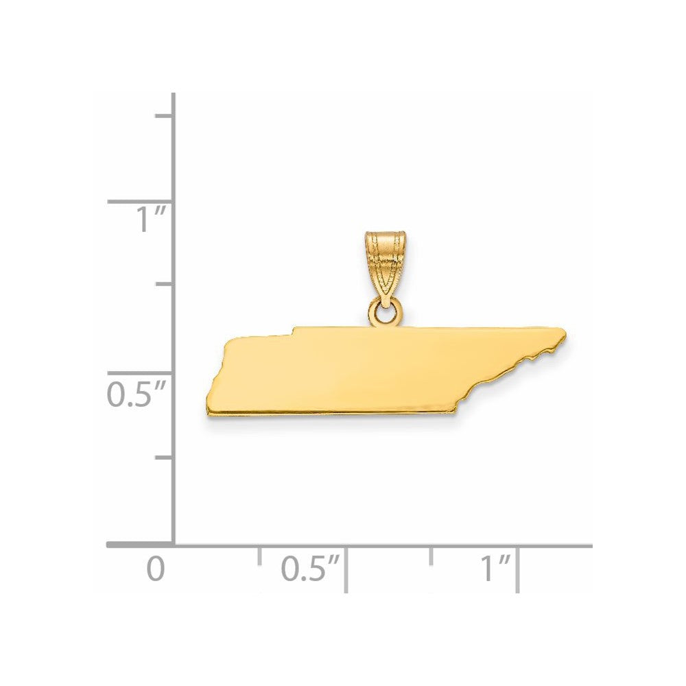 14K Gelbgold 14ky Tennessee State Anhänger