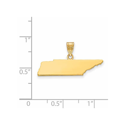 14K Gelbgold 14ky Tennessee State Anhänger