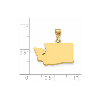 14K Gelbgold 14ky Washington State Anhänger