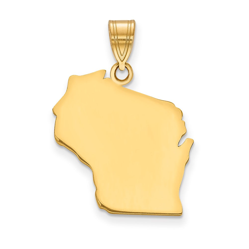 14K Gelbgold 14ky Wisconsin State Anhänger