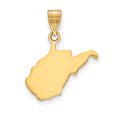 14K Gelbgold 14ky West Virginia State Anhänger