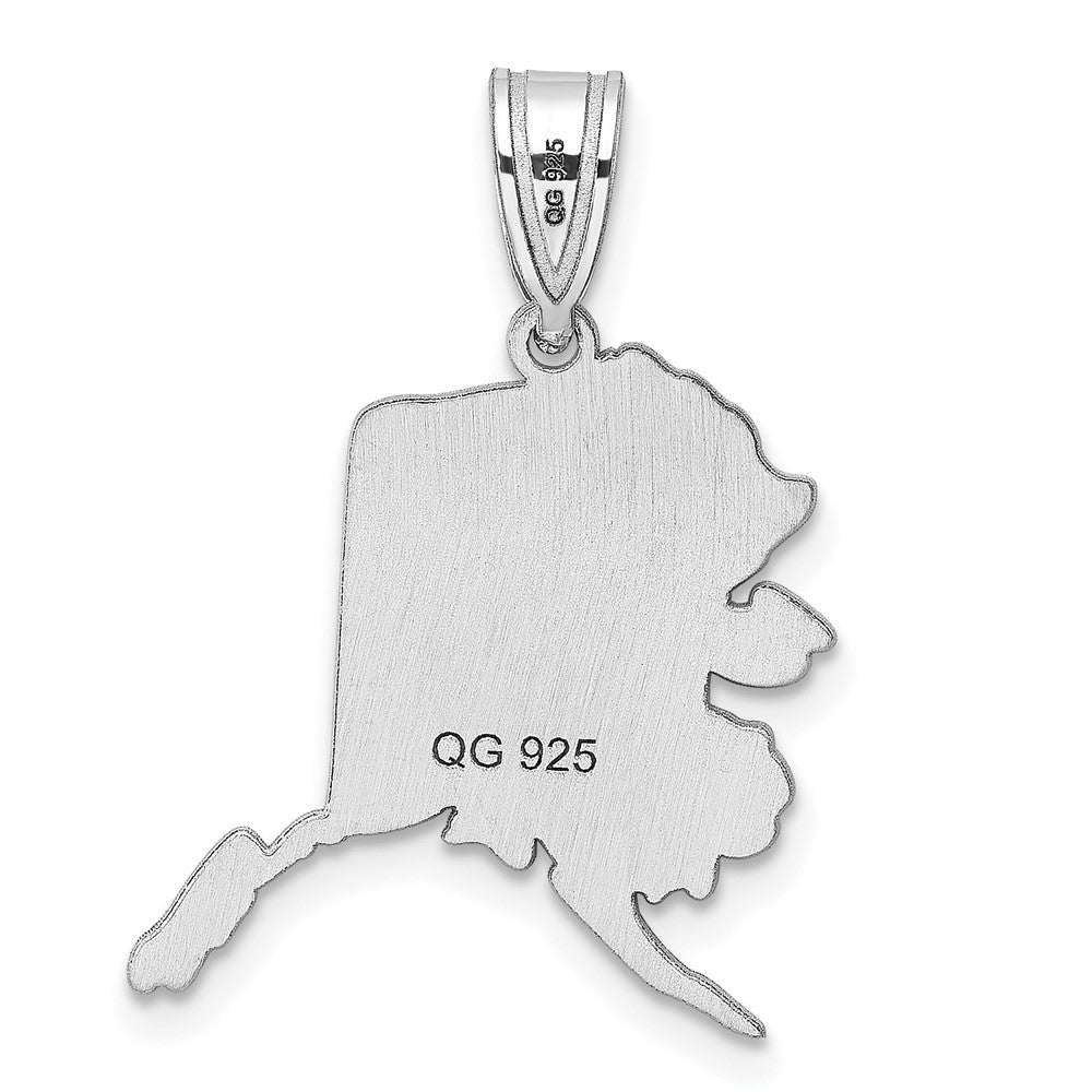 14K Weißgold 14kw Alaska State Anhänger