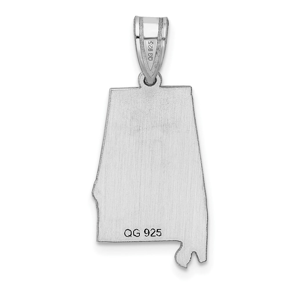 14K Weißgold 14kw Alabama State Anhänger