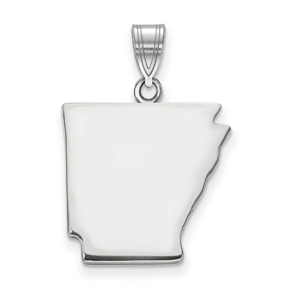 Sterlingsilber Silber/rhodiniert Arkansas State Anhänger