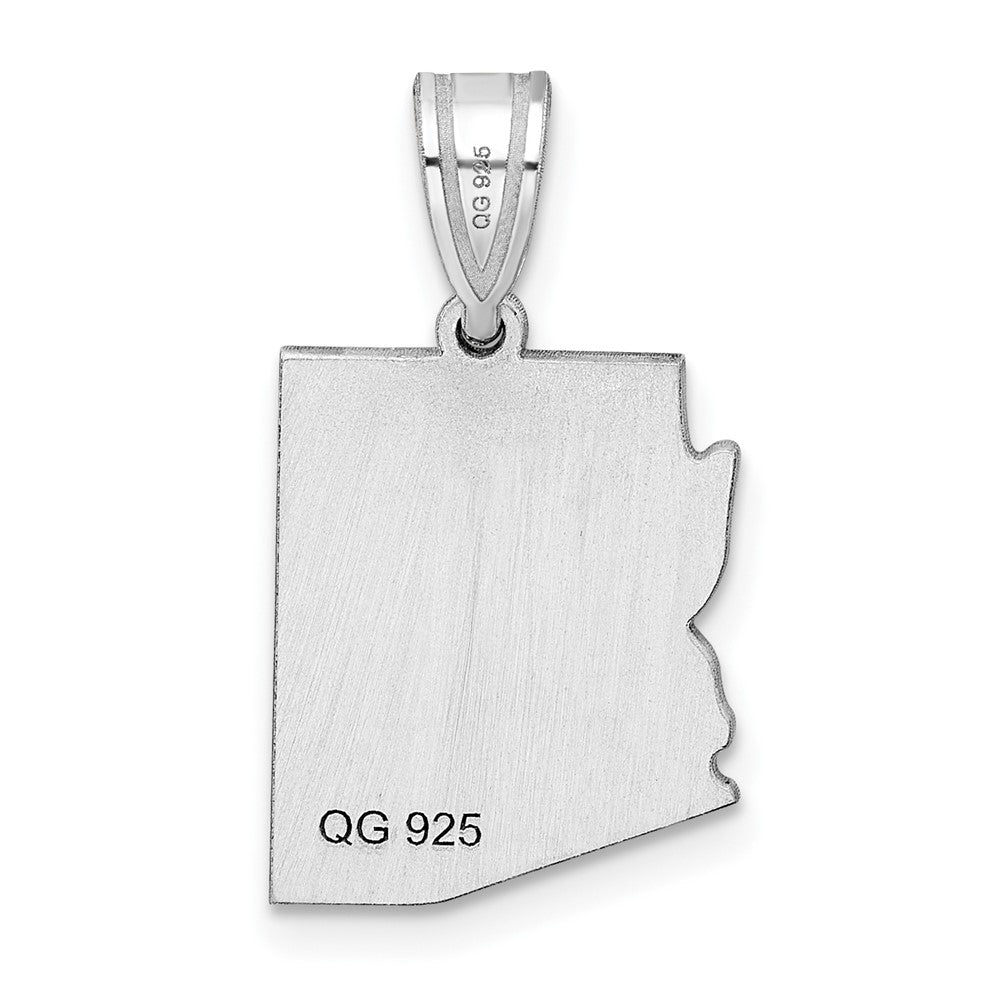 Sterlingsilber Silber/rhodiniert Arizona State Anhänger