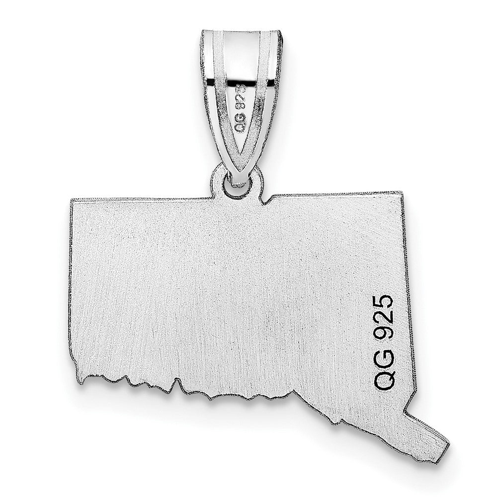 14K Weißgold 14kw Connecticut State Anhänger