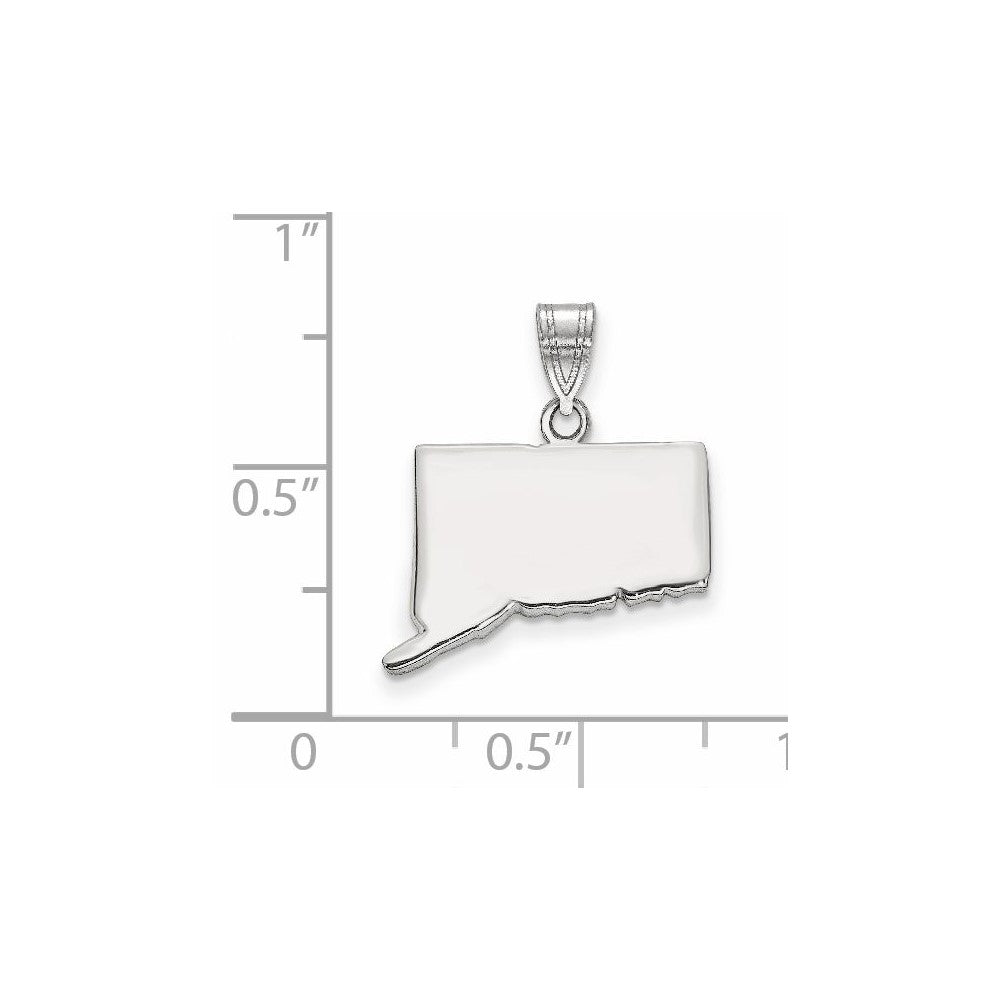 Sterlingsilber Silber/rhodiniert Connecticut State Anhänger