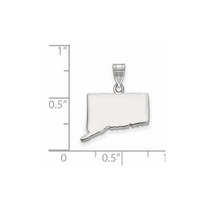 Sterlingsilber Silber/rhodiniert Connecticut State Anhänger