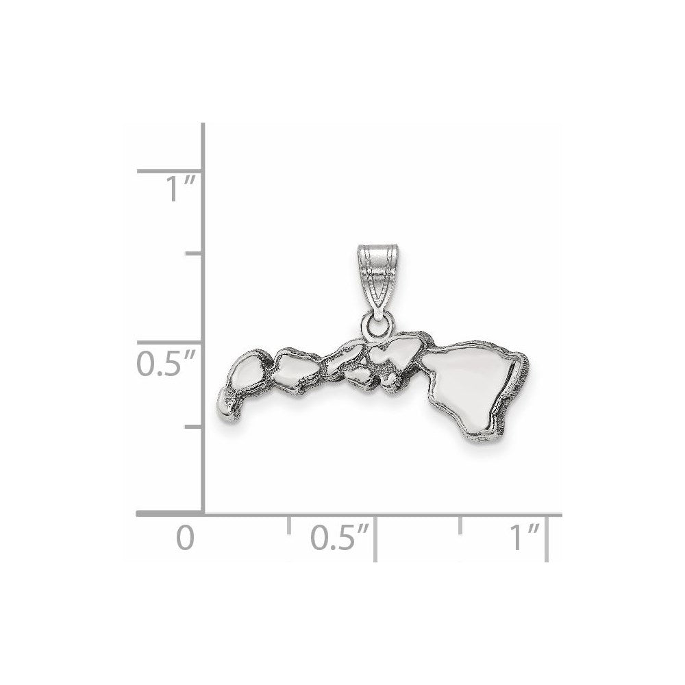 Sterlingsilber Silber/rhodiniert Hawaii State Anhänger