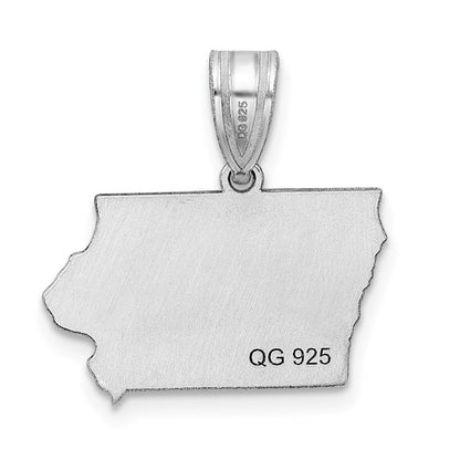 Sterlingsilber Silber/rhodiniert Iowa State Anhänger