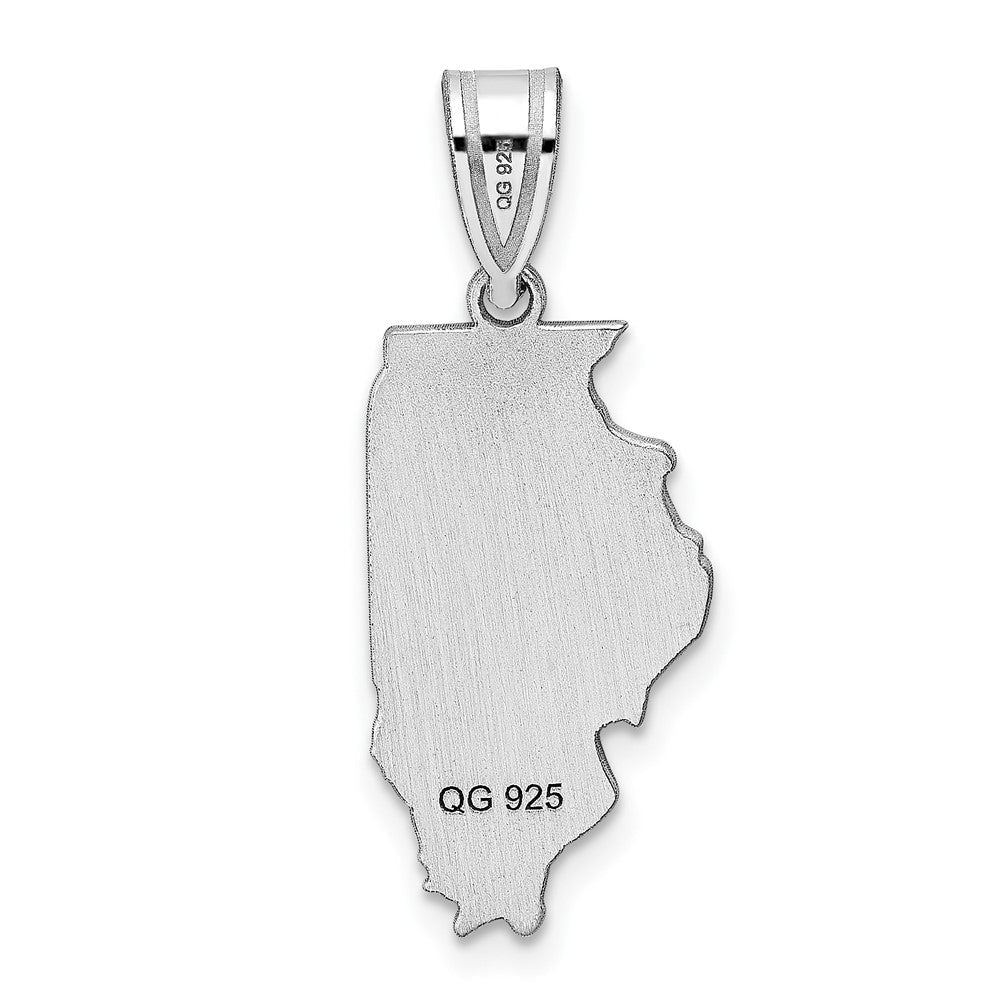 Sterlingsilber Silber/rhodiniert Illinois State Anhänger