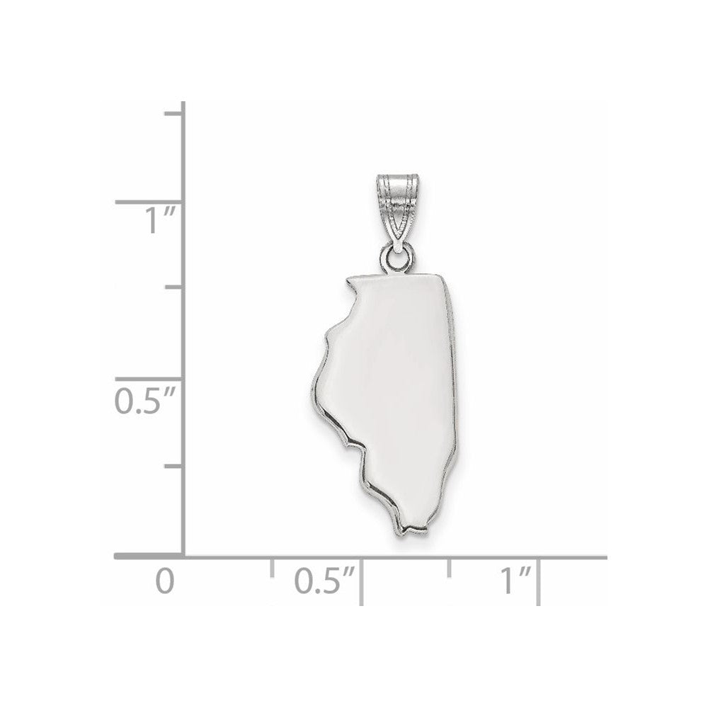 Sterlingsilber Silber/rhodiniert Illinois State Anhänger