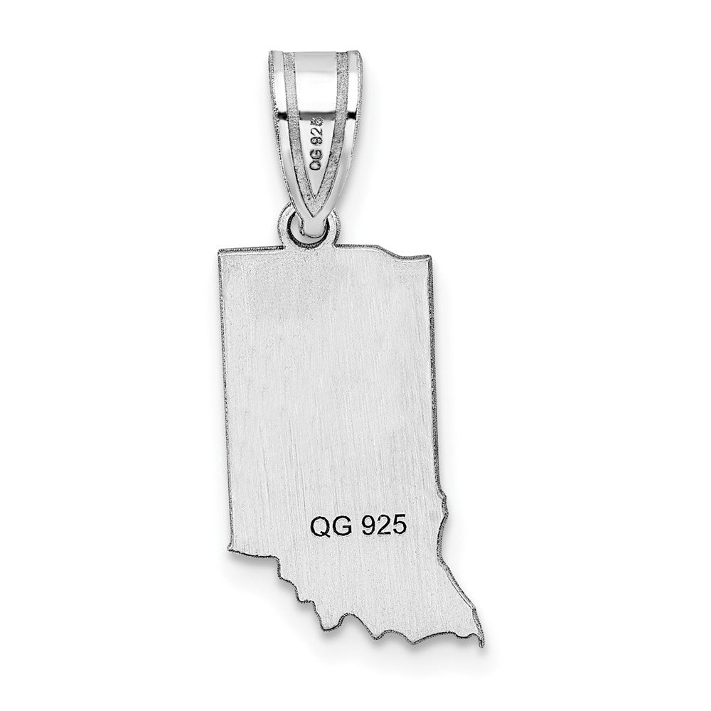 14K Weißgold 14kw Indiana State Anhänger