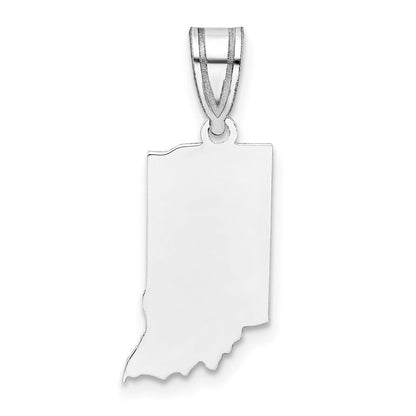 14K Weißgold 14kw Indiana State Anhänger