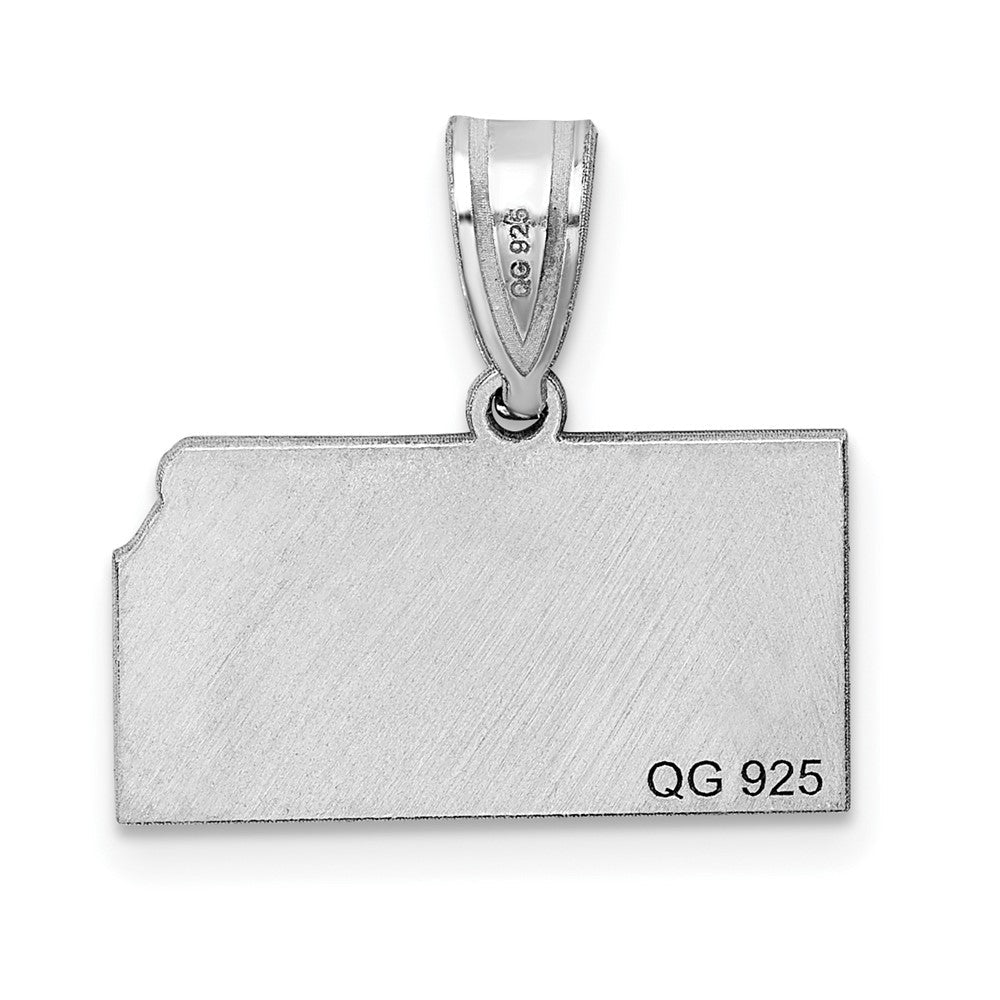 Sterlingsilber Silber/rhodiniert Kansas State Anhänger