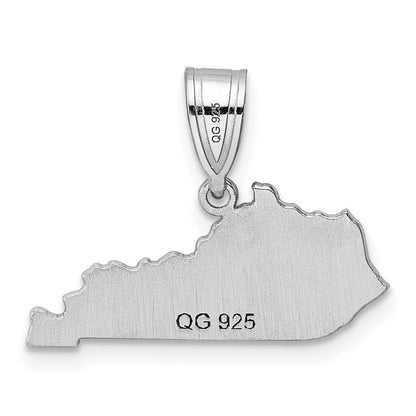 14K Weißgold 14kw Kentucky State Anhänger