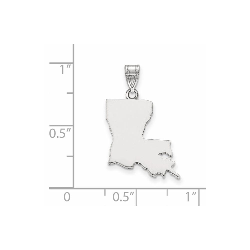 14K Weißgold 14kw Louisiana State Anhänger