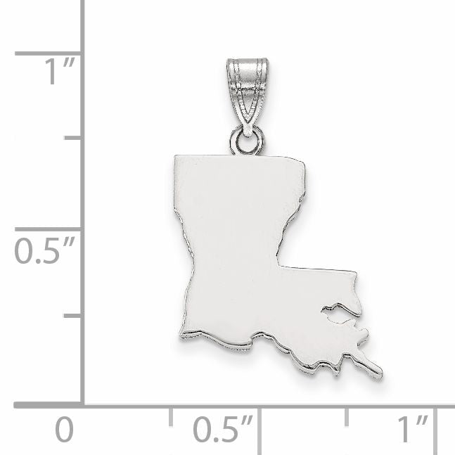 Sterlingsilber Silber/rhodiniert Louisiana State Anhänger