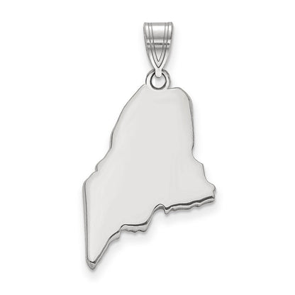 Sterlingsilber Silber/rhodiniert Maine State Anhänger